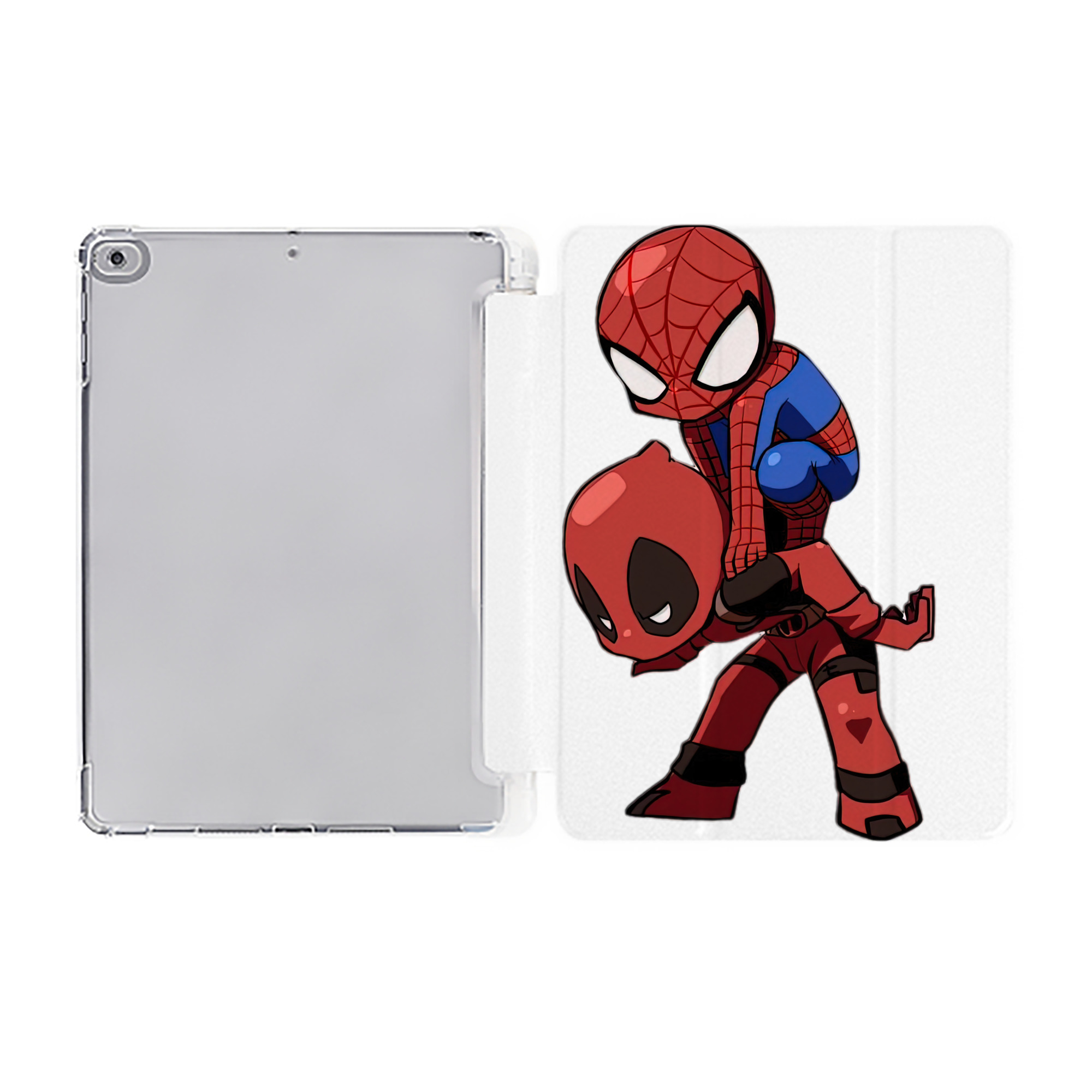 （画像用） Deadpool デッドプール IPad ケース ペン収納付き 三つ折りスタンド PUレザー×シリコン 対応機種9.5/10.5/10.9インチ